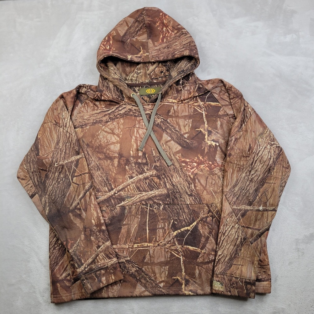Timber Tantrum Hoodie Men Medium Sweatshirt Sweater Pullover Camo Muddy Water